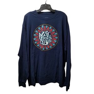 Zac Brown Band T-Shirt Men’s Size XXL Navy Blue Black Out The Sun Tour 2016